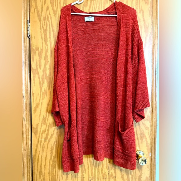 Old Navy Sweaters Burnt Orange Half Sleeve Cardigan Poshmark